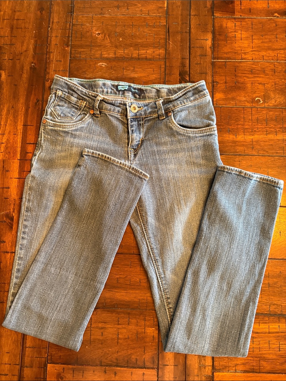 Levi's Light Blue Skinny Jeans - Size 14 Regular - Cotton, Stretch - Imperfect